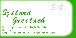 szilard greilach business card